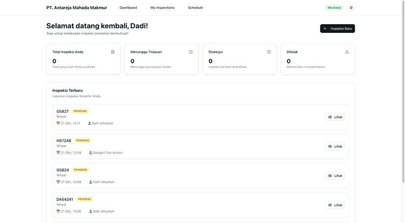 Heavy Equipment Inspection System